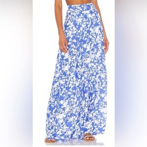 MAAJI Smile And Wink Skirt in Blue & White Floral